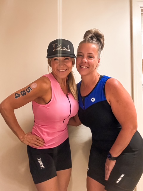 Friends celebrating an active day together